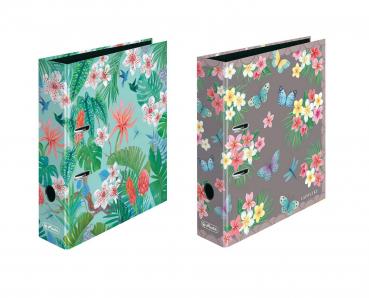 2x Herlitz Motivordner / DIN A4 / 80mm / "Ladylike Jungle + Schmetterlinge"