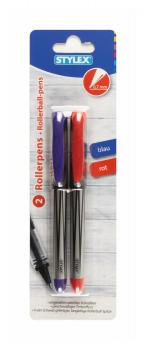 2x Rollerpen / Tintenroller / Farbe: je 1x blau + rot