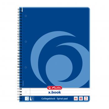 5x Herlitz Collegeblock / DIN A4 / Spiralblock / liniert / 80 Blatt