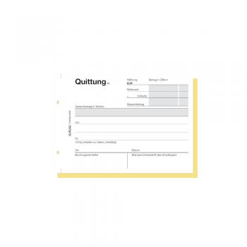 5x Herlitz Quittungsblock 402 / A6 quer / 2x40 Blatt / selbstdurchschreibend