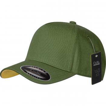 Baumwoll Basecap "CrisMa" 5 Panel / mit Metallverschluss / Farbe: grün (khaki)