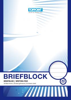 Briefblock liniert DIN A5 Schreibblock