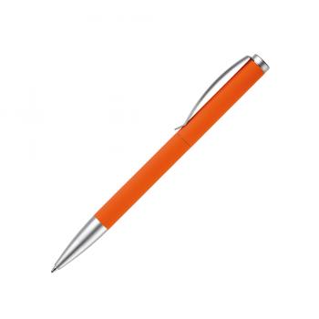 Dreh-Kugelschreiber / aus Metall / mit Soft Touch / Farbe: orange