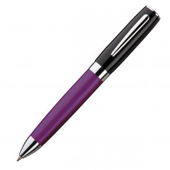 Eleganter Metall Kugelschreiber / Farbe: schwarz-violett