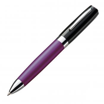 Eleganter Metall Kugelschreiber / Farbe: schwarz-violett