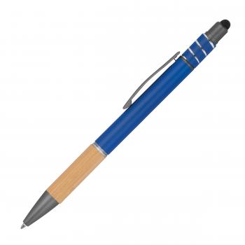 Fidget Touchpen-Kugelschreiber / aus Metall / Farbe: blau