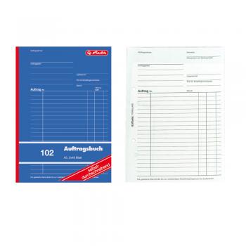 Herlitz Auftragsbuch 102 / A5 / 2x 40 Blatt / selbstdurchschreibend