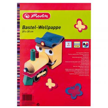 Herlitz Bastellwellpappe / 10 Blatt / 25x35cm / 10 verschiedene Farben