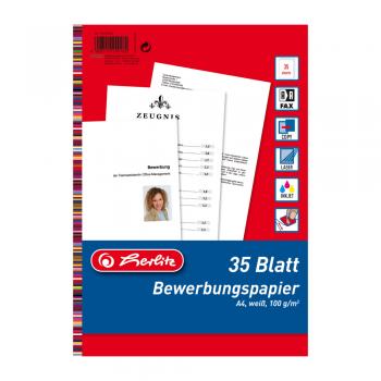 Herlitz Bewerbungspapier / 35 Blatt / A4 / 100g/m²