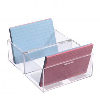 Herlitz Karteikasten / Lernbox / DIN A7 / transparent