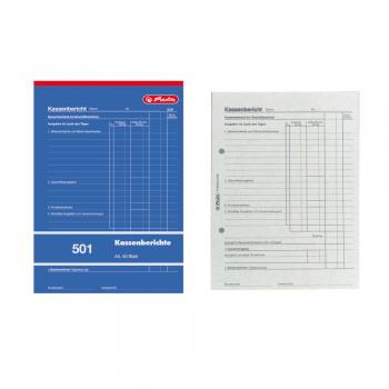 Herlitz Kassenberichtsblock 501 / A5 / 50 Blatt