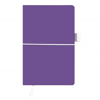 Herlitz Notizbuch / DIN A5 / 96 Blatt / liniert / Leinenbezug / Farbe: violett