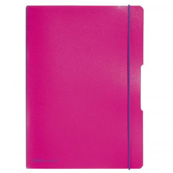 Herlitz Notizheft / DIN A4 / flexibel / je 40 Blatt kariert + liniert / pink