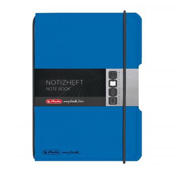 Herlitz Notizheft / DIN A6 / flexibel / 40 Blatt / kariert / Farbe: blau