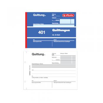 Herlitz Quittungsblock 401 / A6 / 50 Blatt