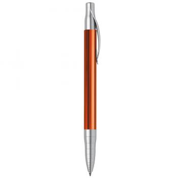 Kugelschreiber mit Gravur / aus Metall / Farbe: orange