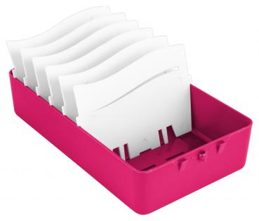 Lernbox / Karteikasten / A7 / Farbe: pink