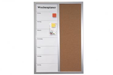 Magnet-Kork Memoboard Pinnwand 40 x 60cm Magnetboard "Wochenplaner"