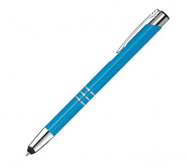 Metall Schreibset / Touchpen Kugelschreiber + Druckbleistift / Farbe: hellblau