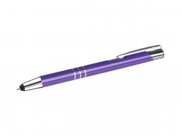 Metall Schreibset / Touchpen Kugelschreiber + Kugelschreiber / Farbe: violett