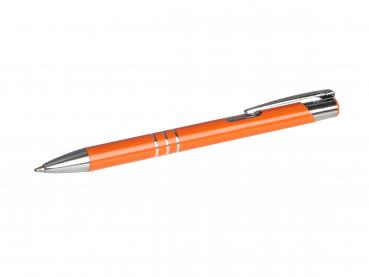 Metall Schreibset / Touchpen Kugelschreiber + Kugelschreiber / orange (matt)