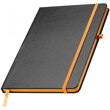 Notizbuch / DIN A5 / 160 S. / liniert / PU Hardcover / Farbe: orange