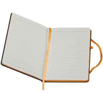 Notizbuch / DIN A5 / 160 S. / liniert / PU Hardcover / Farbe: orange