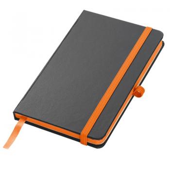 Notizbuch / DIN A6 / 160 S. / liniert / PU Hardcover / Farbe: orange