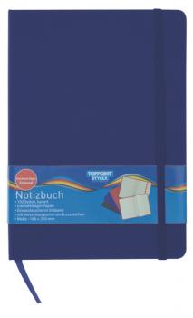 Notizbuch 192 Seiten kariert 14,8x21cm Kladde ca. DIN A5 blau