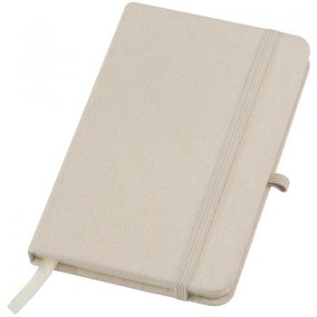 Notizbuch mit Hardcover-Canvas Umschlag / DIN A6 / 160 S. kariert / Farbe: beige