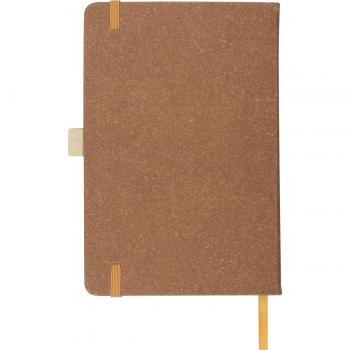 Notizbuch mit recyceltem Ledereinband / 160 linierte Seiten / A5 / Farbe: braun