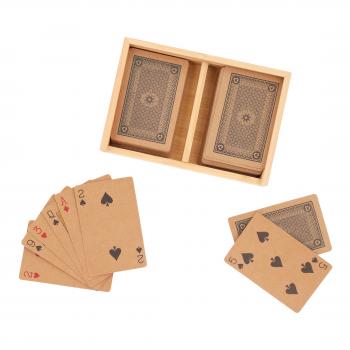 Pokerset mit Gravur / in einer Geschenkbox aus Bambus