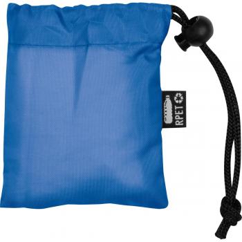 Regenponcho aus RPET mit Tragetasche / Farbe: blau