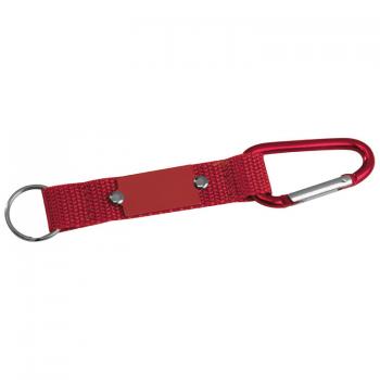 Schlüsselanhänger mit Karabiner / Farbe: rot