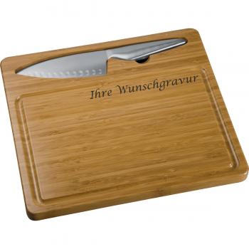 Schneidebrett  mit Gravur / mit Messer