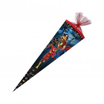 Schultüte mit Namensgravur - Zuckertüte - 85cm / eckig - "Justice League"