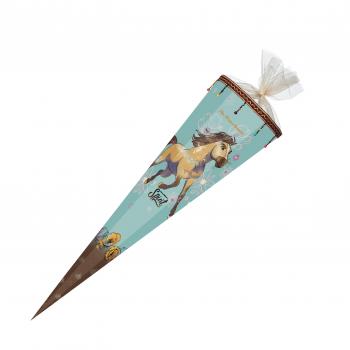 Schultüte mit Namensgravur - Zuckertüte - 85cm / eckig - "Spirit Riding Free 2"