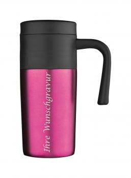 Thermobecher mit Gravur / Isolierbecher / Trinkbecher / 0,35l / Farbe: pink