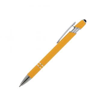 Touchpen Kugelschreiber / aus Metall / Soft-Touch / Farbe: gelb