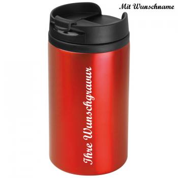 Trinkbecher mit Namensgravur - 250 ml - Farbe: rot