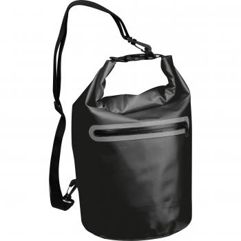 Wasserdichte Kuriertasche mit reflektierendem Streifen / Farbe: schwarz