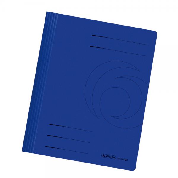 10 Herlitz Manila Karton Schnellhefter / DIN A4 / Farbe: dunkelblau