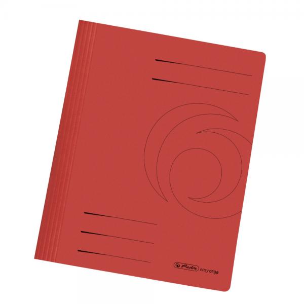 10 Herlitz Manila Karton Schnellhefter / DIN A4 / Farbe: rot