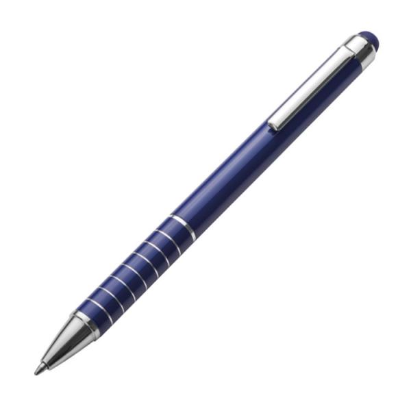 10 Touchpen Kugelschreiber / aus Metall / Farbe: blau