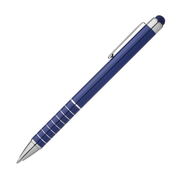 10 Touchpen Kugelschreiber / aus Metall / Farbe: blau