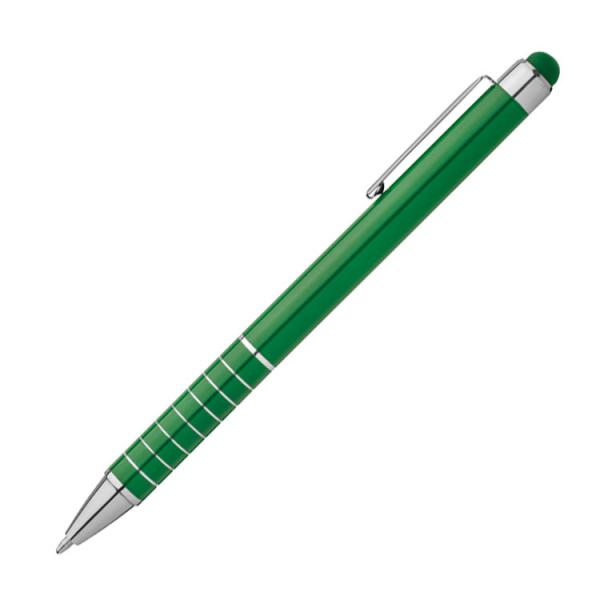 10 Touchpen Kugelschreiber / aus Metall / Farbe: grün