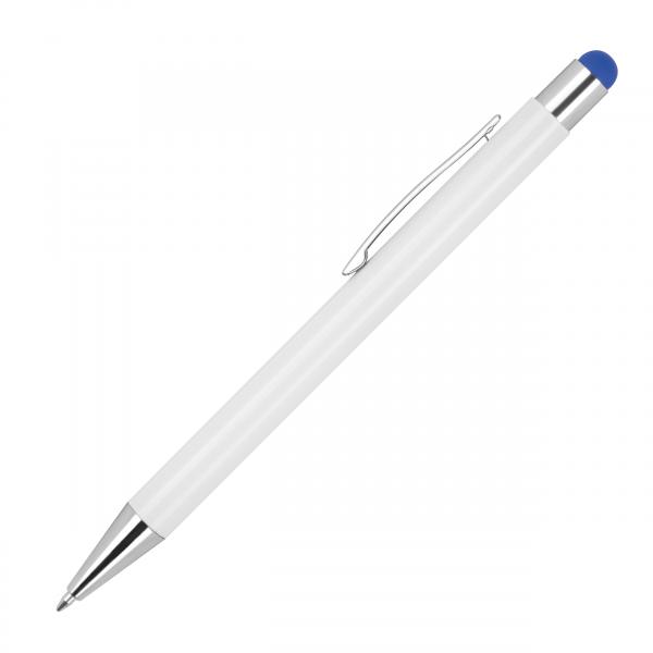 10 Touchpen Kugelschreiber / aus Metall / Stylusfarbe: blau