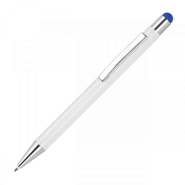 10 Touchpen Kugelschreiber / aus Metall / Stylusfarbe: blau