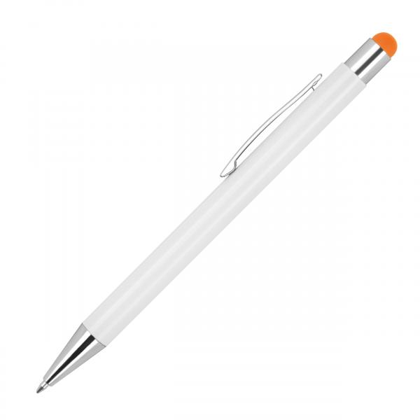 10 Touchpen Kugelschreiber / aus Metall / Stylusfarbe: orange