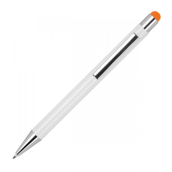 10 Touchpen Kugelschreiber / aus Metall / Stylusfarbe: orange